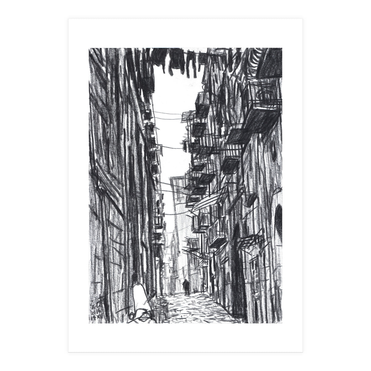 Napoli's Narrow Street (Print Only)