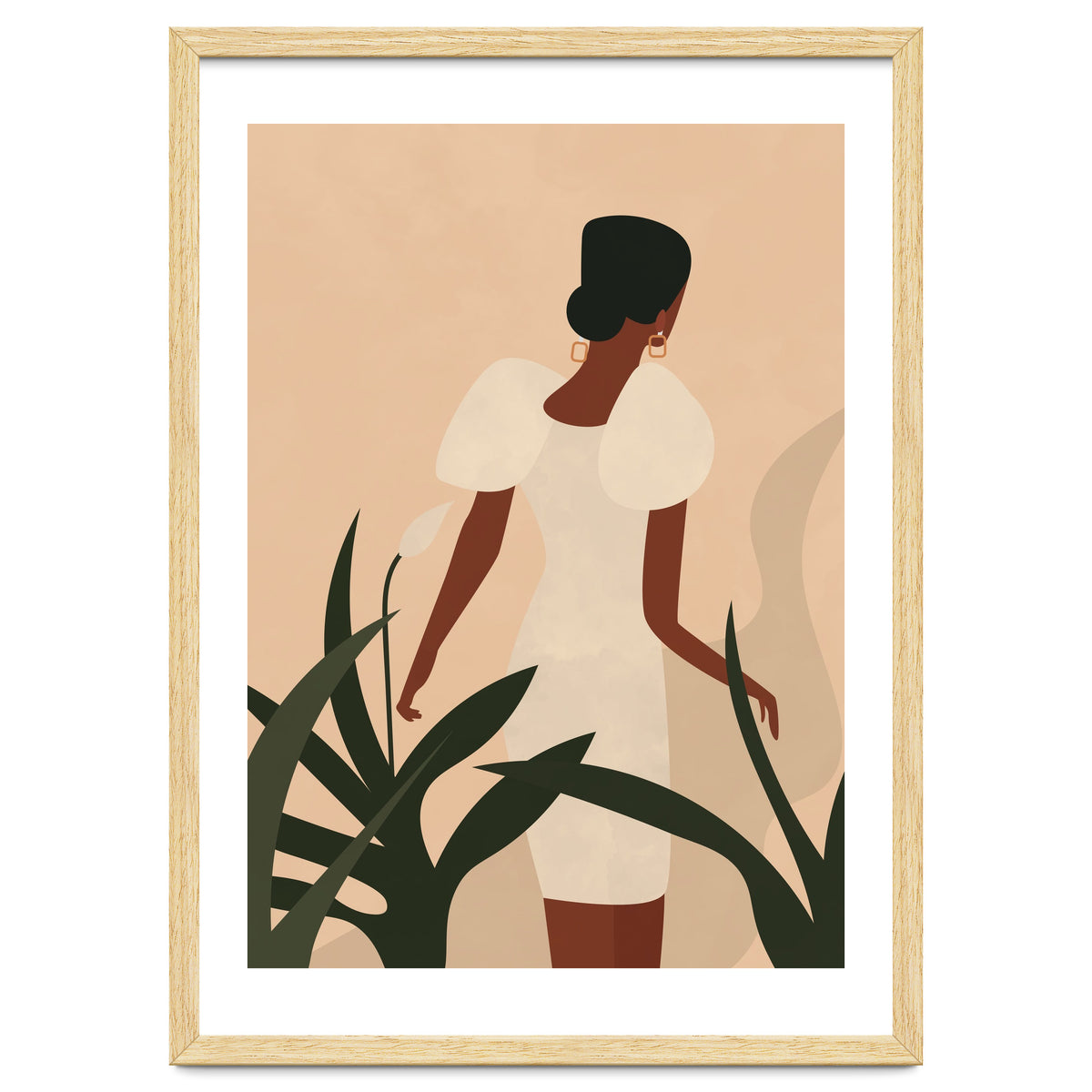 Woman Boho Minimalist Illustration