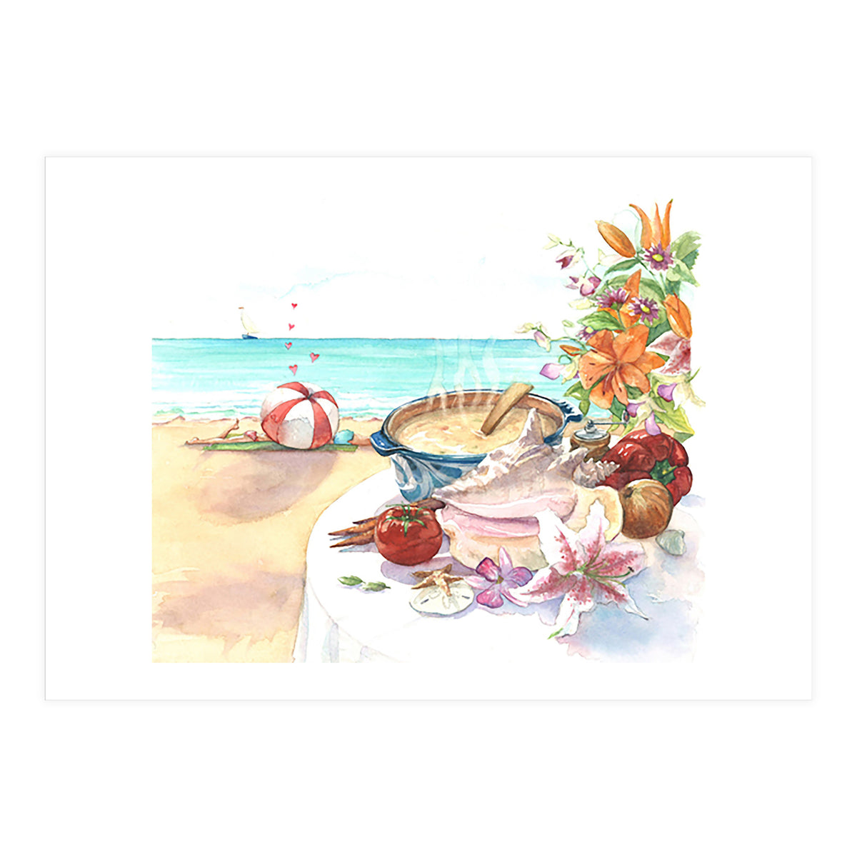Beach Picnic  (Print Only)