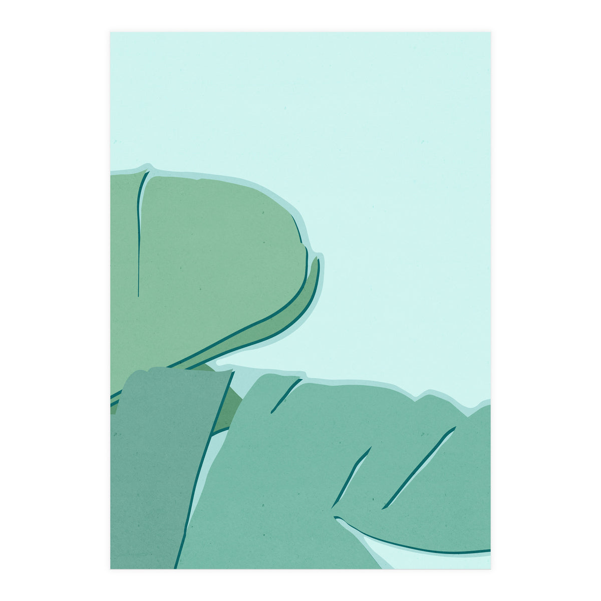 Abstract Banana Leaves Two - Greener Eden (Print Only)