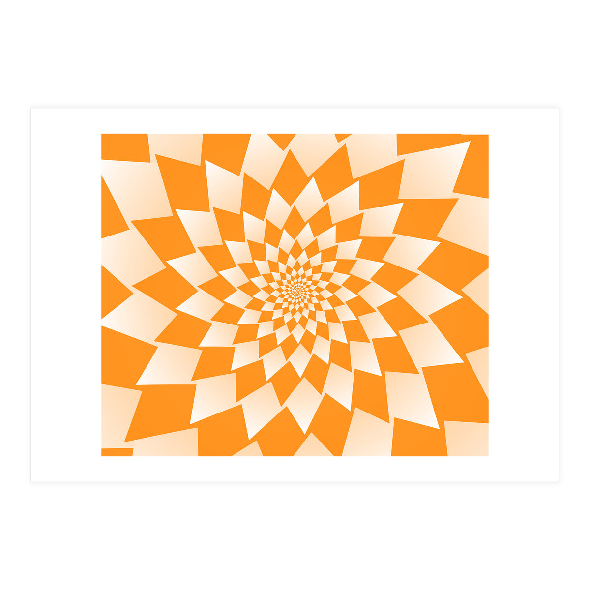 Abstract Orange Geometric  (Print Only)