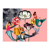 Mermaid Floral with moon (Print Only) thumbnail