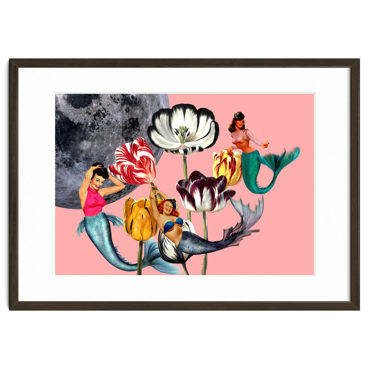 Mermaid Floral with moon