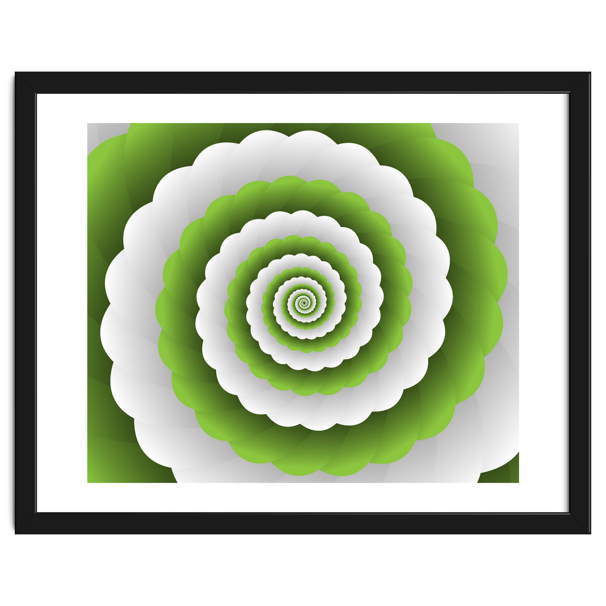 Green Modern Floral Interior Design Art