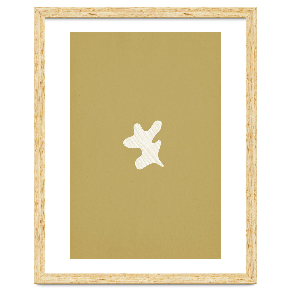 Olive green Matisse inspired shape