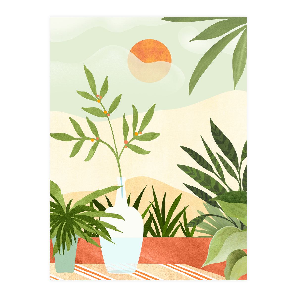 Bohemian Terrace Landscape (Print Only)