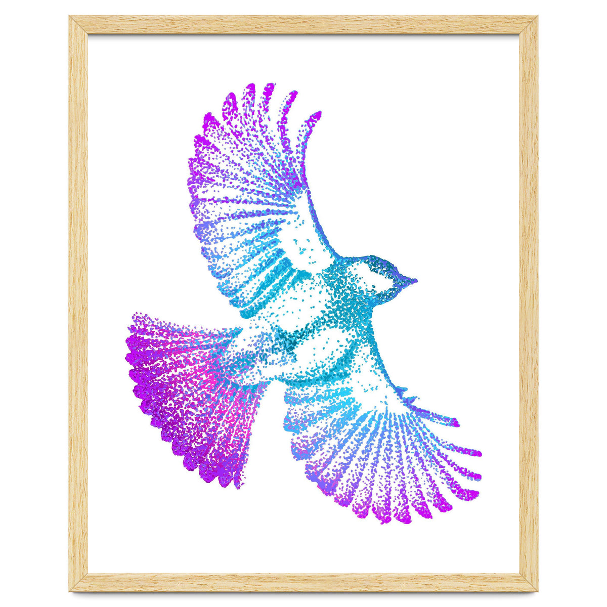 Flying Bird in Electric Blue