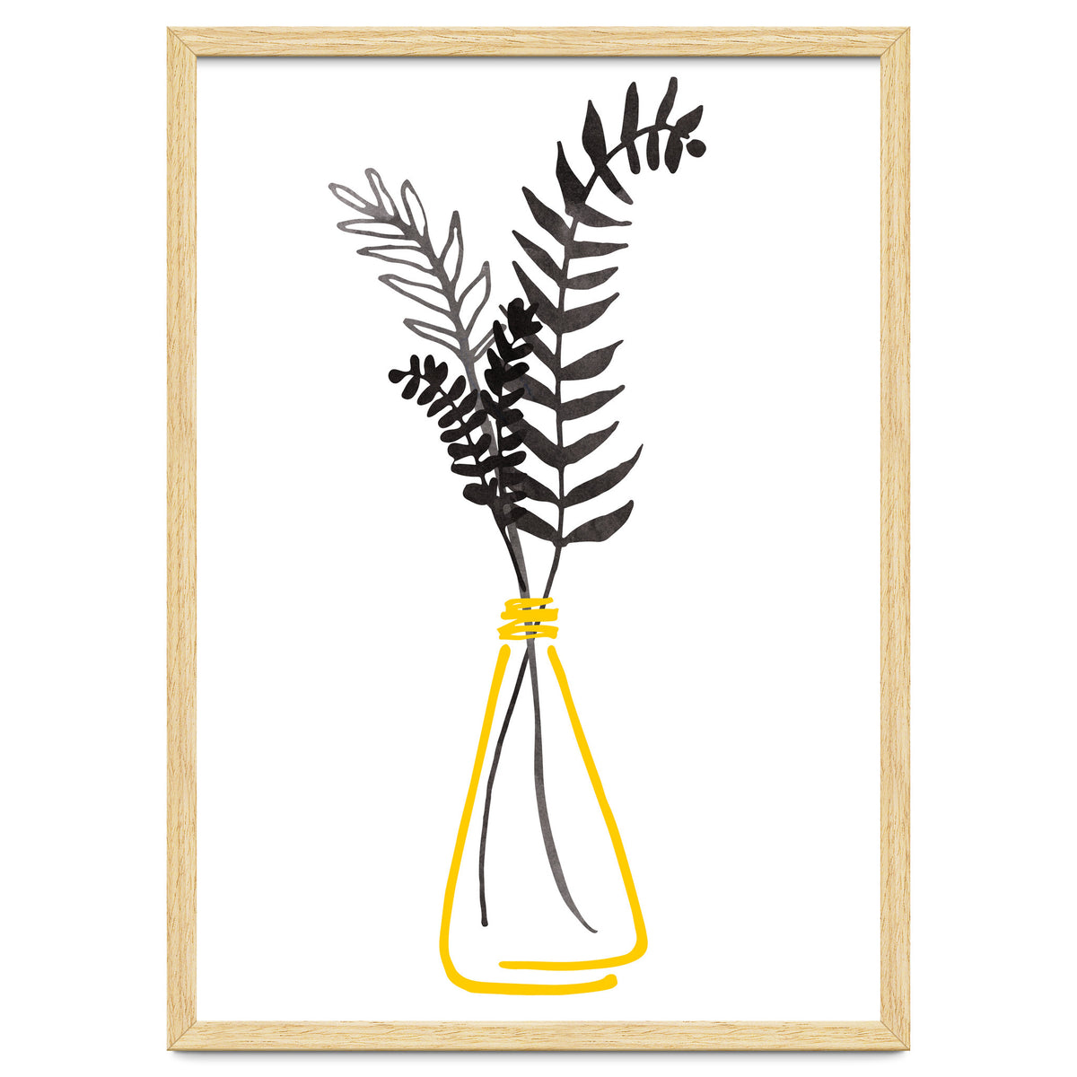 Black Watercolor Bouquet