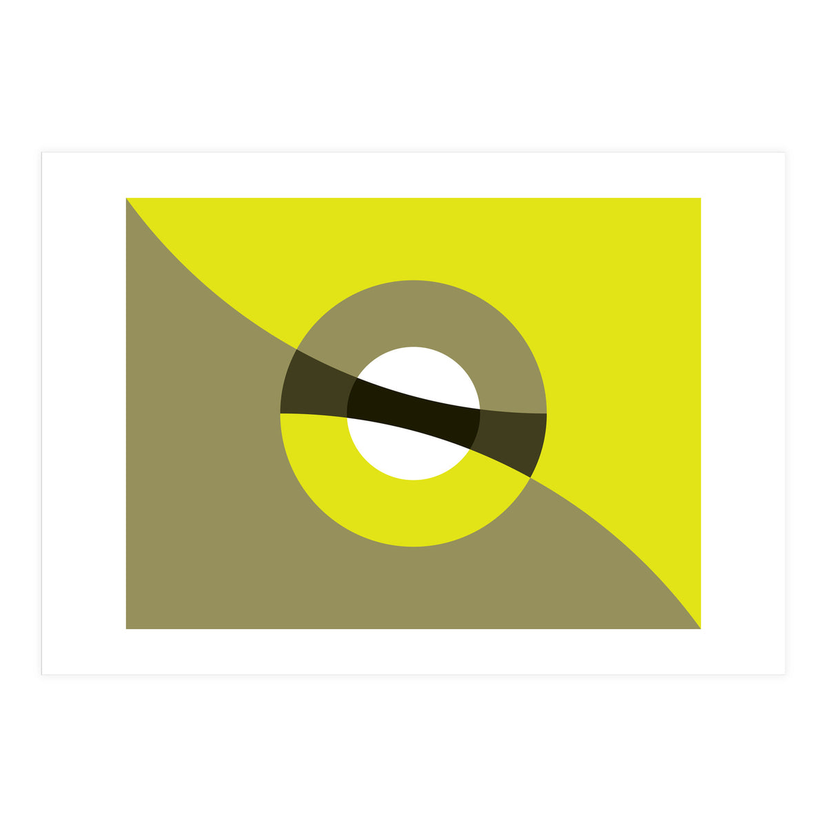 Geometric Shapes No. 44 -  mustard & beige (Print Only)