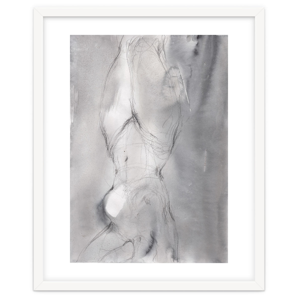 Beautiful erotic drawing of woman.