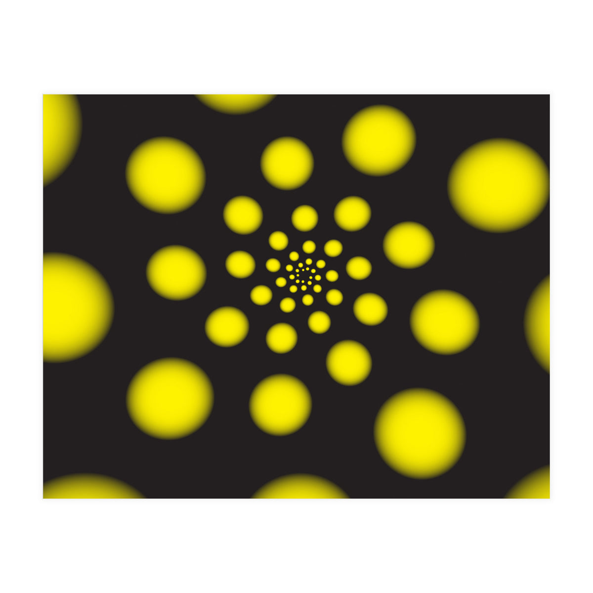 Yellow Spiral Dots (Print Only)