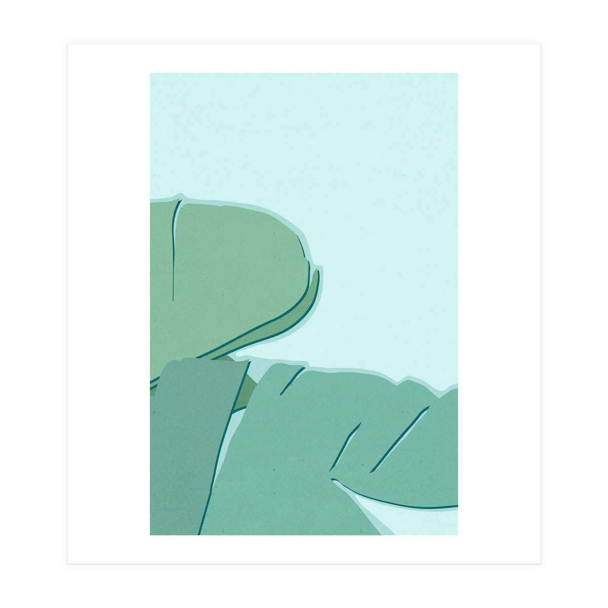 Abstract Banana Leaves Two - Greener Eden (Print Only)