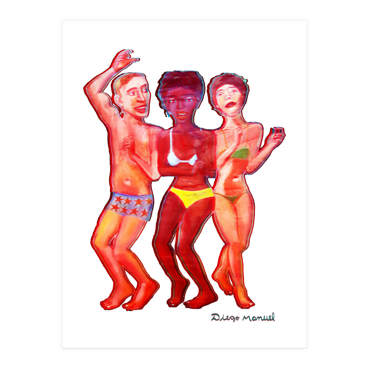 Beach Party 3d 2 (Print Only)