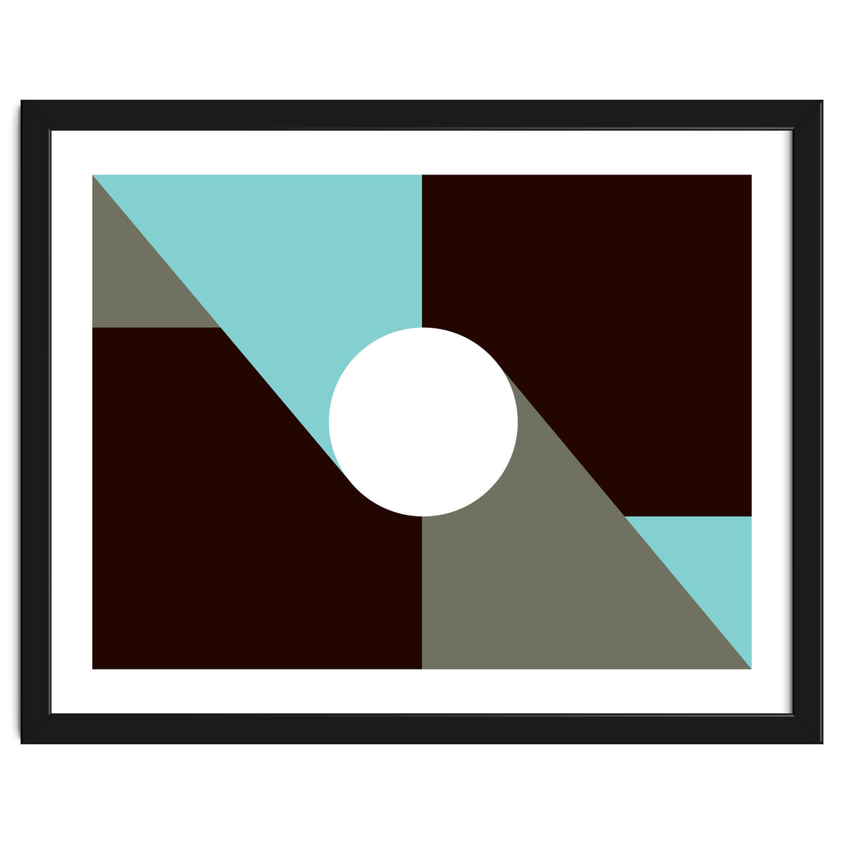 Geometric Shapes No. 29 - baby blue & grey