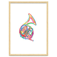 Watercolor French Horn