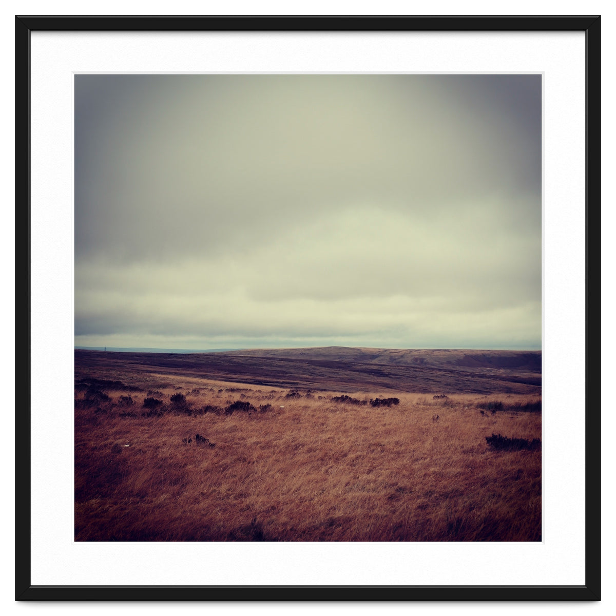 Bleak winter landscape of Saddleworth Moor
