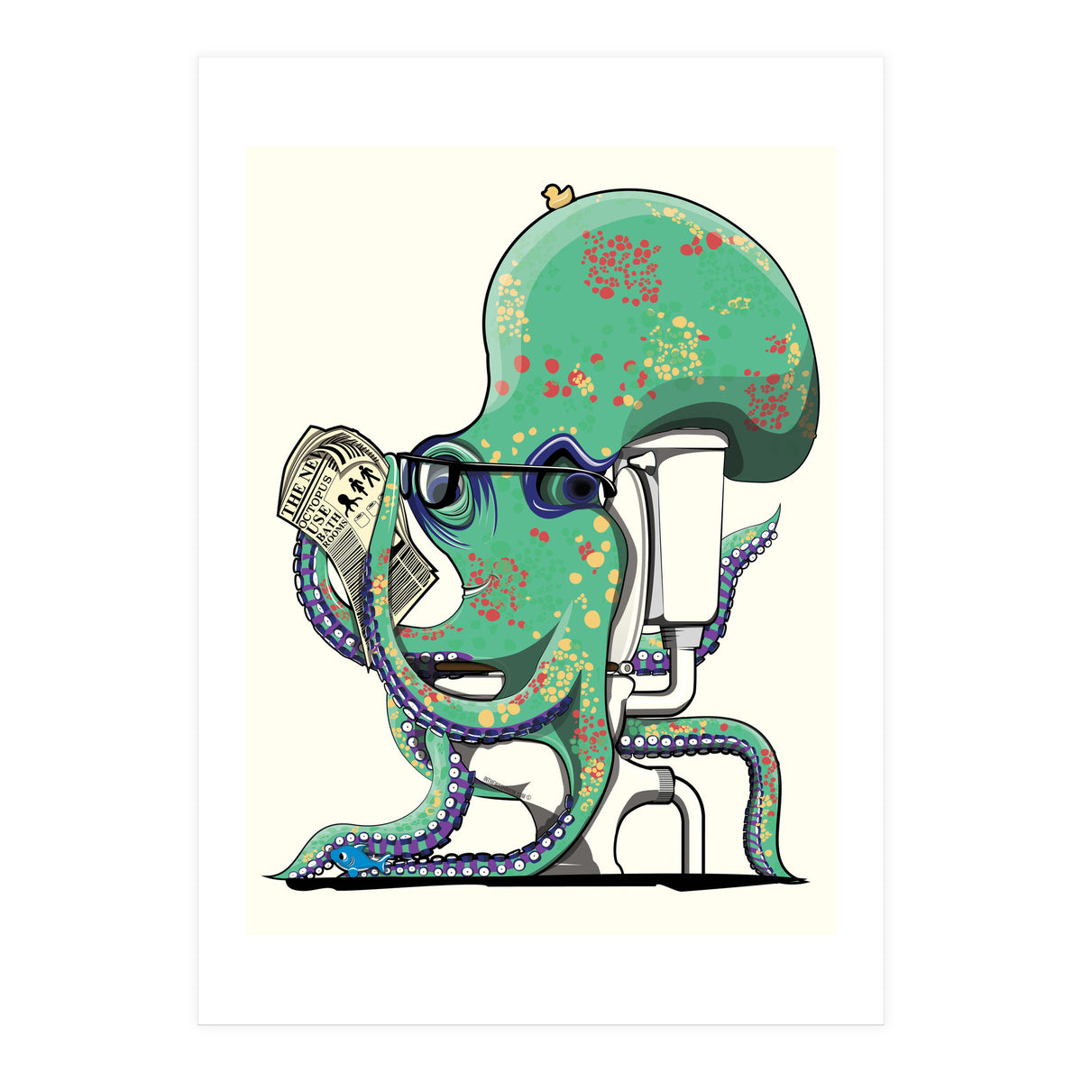 Octopus on the Toilet (Print Only)