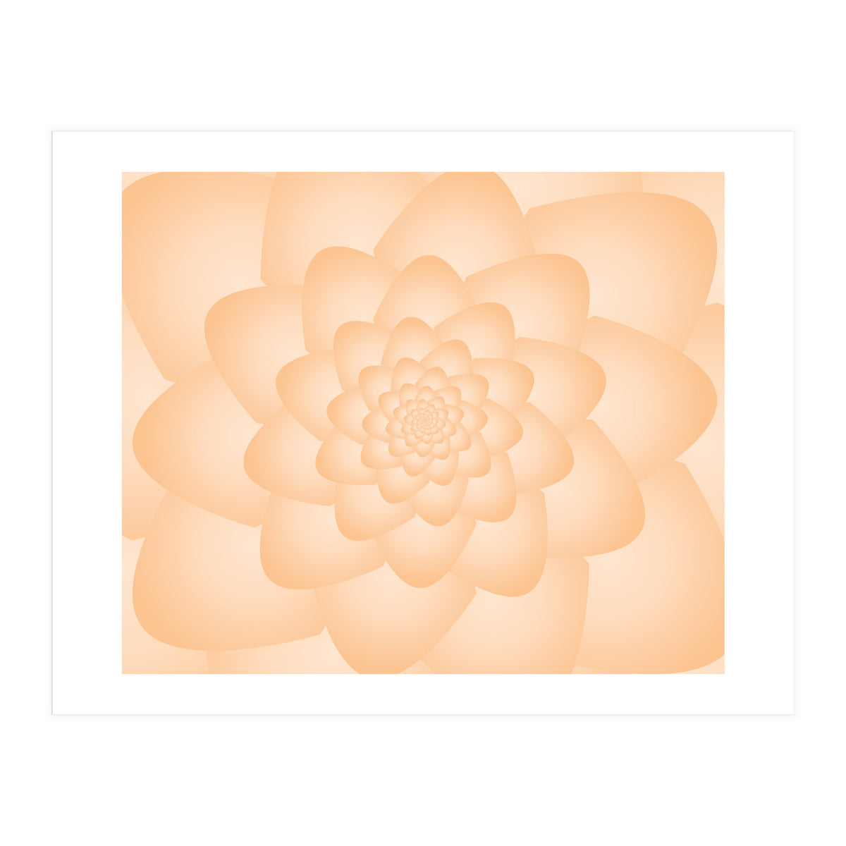 Pastel Colors Flower Pattern Set Orange (Print Only)