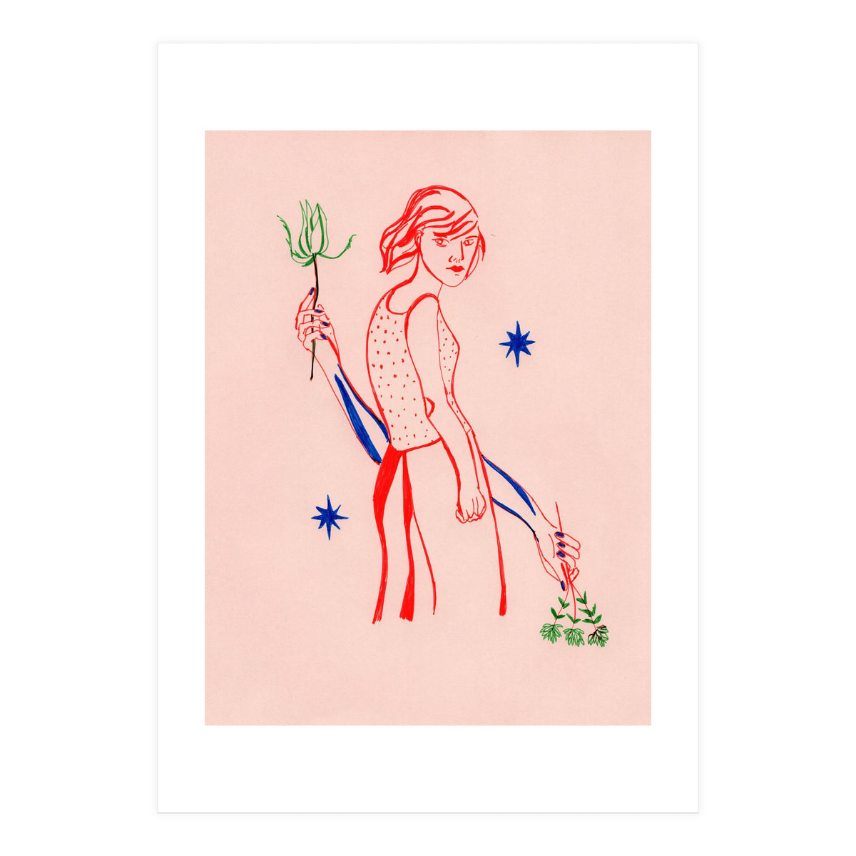 Red lips woman (Print Only)