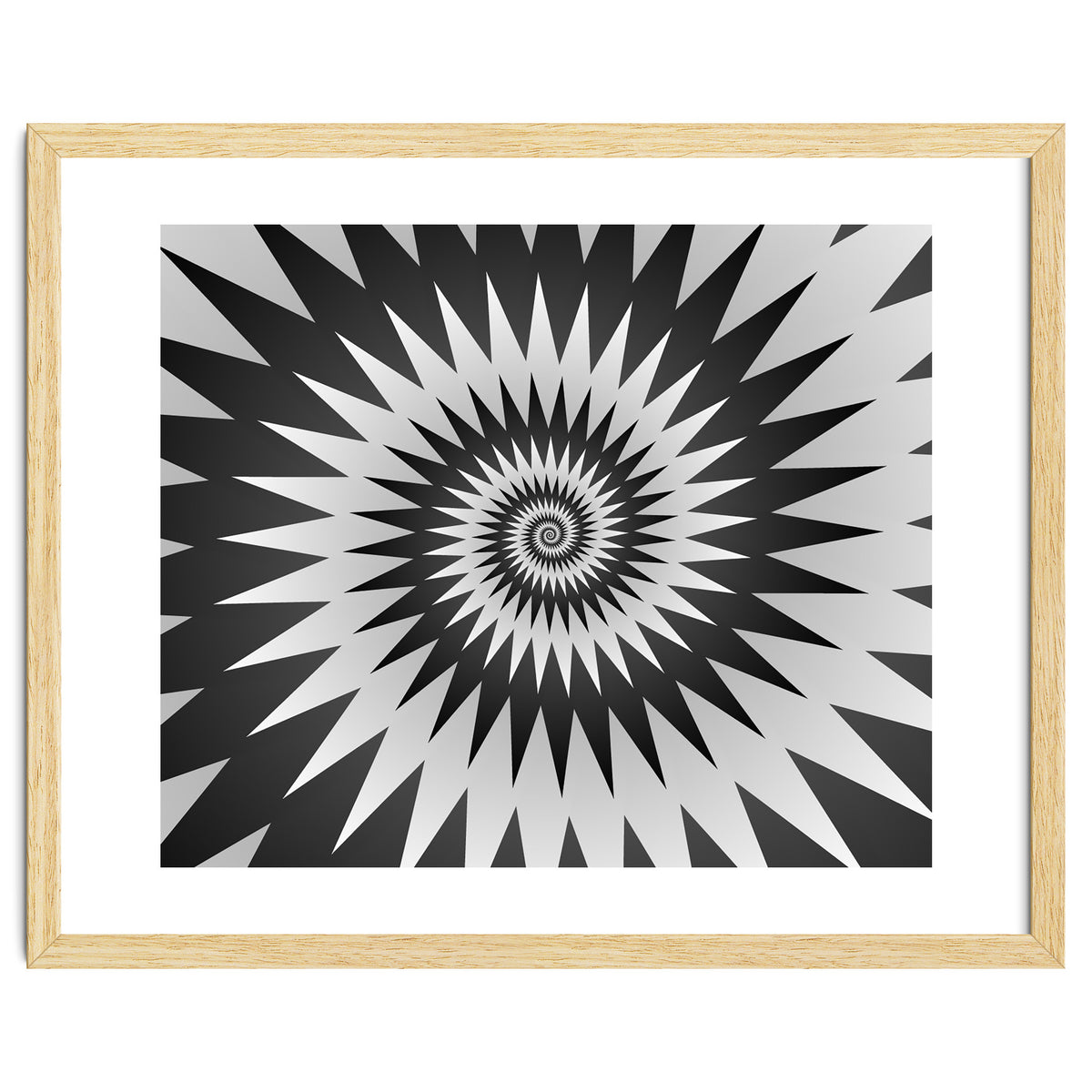 Black & White Abstract Spiral