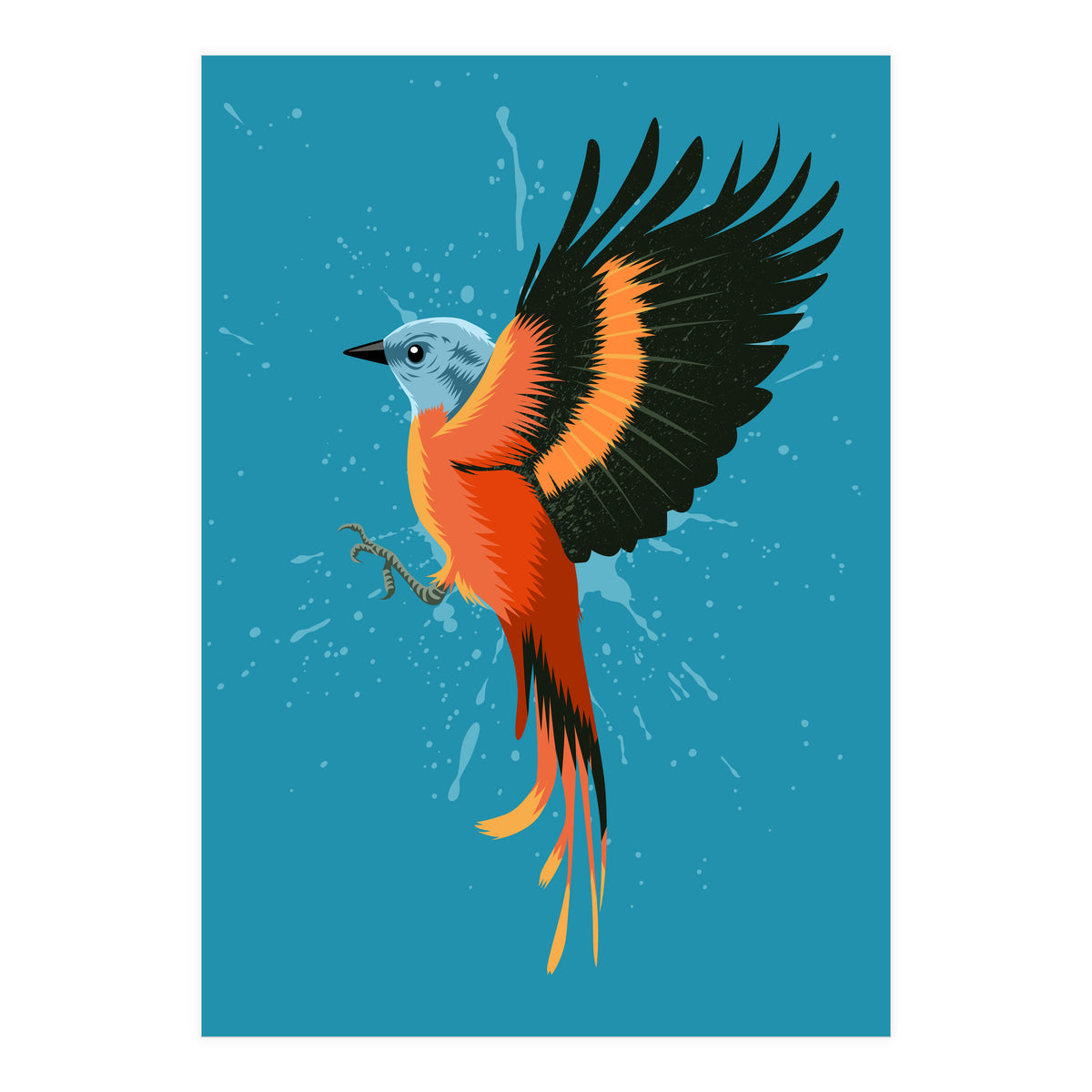 Tropical flying bird (Print Only)