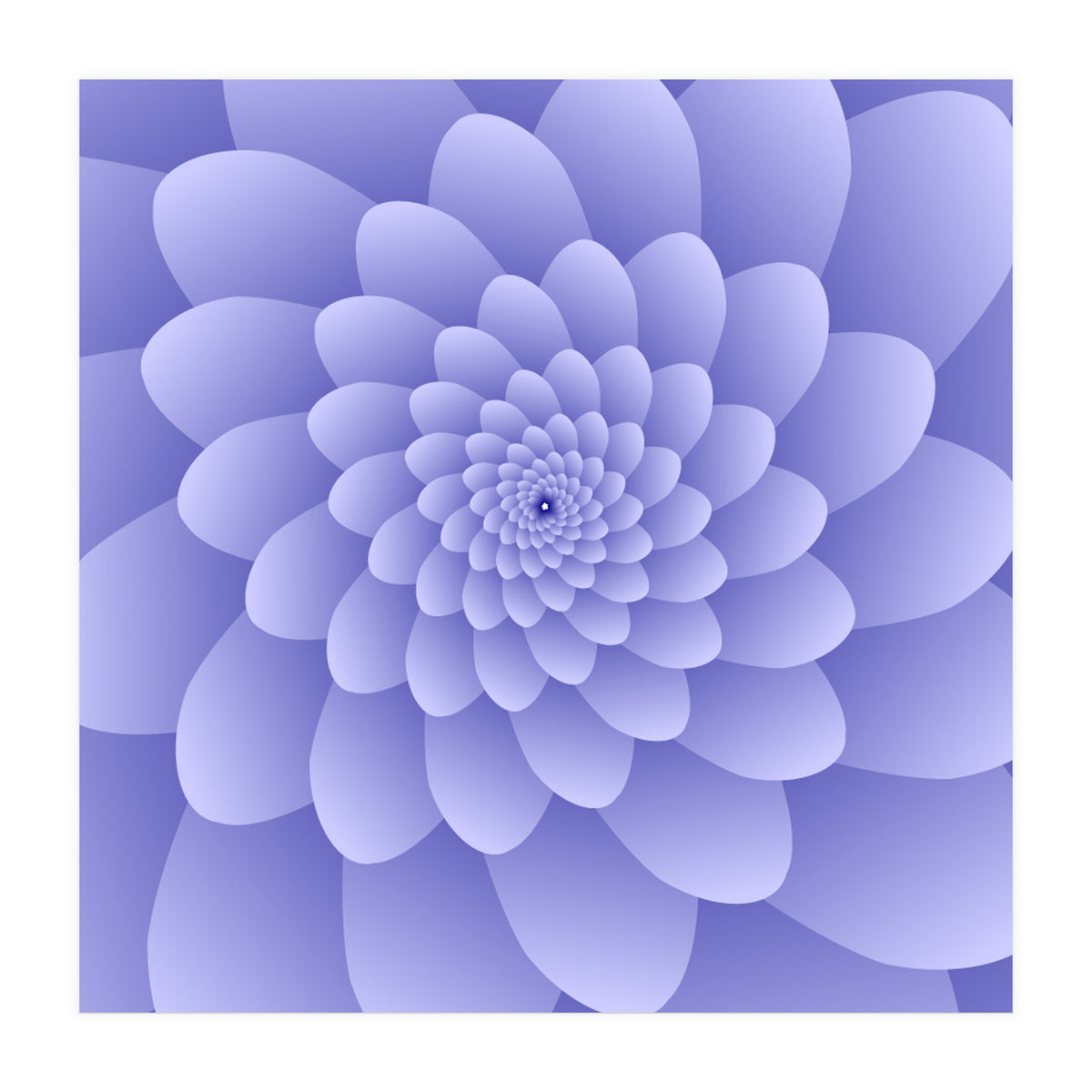 3 D Modern Purple Floral (Print Only)