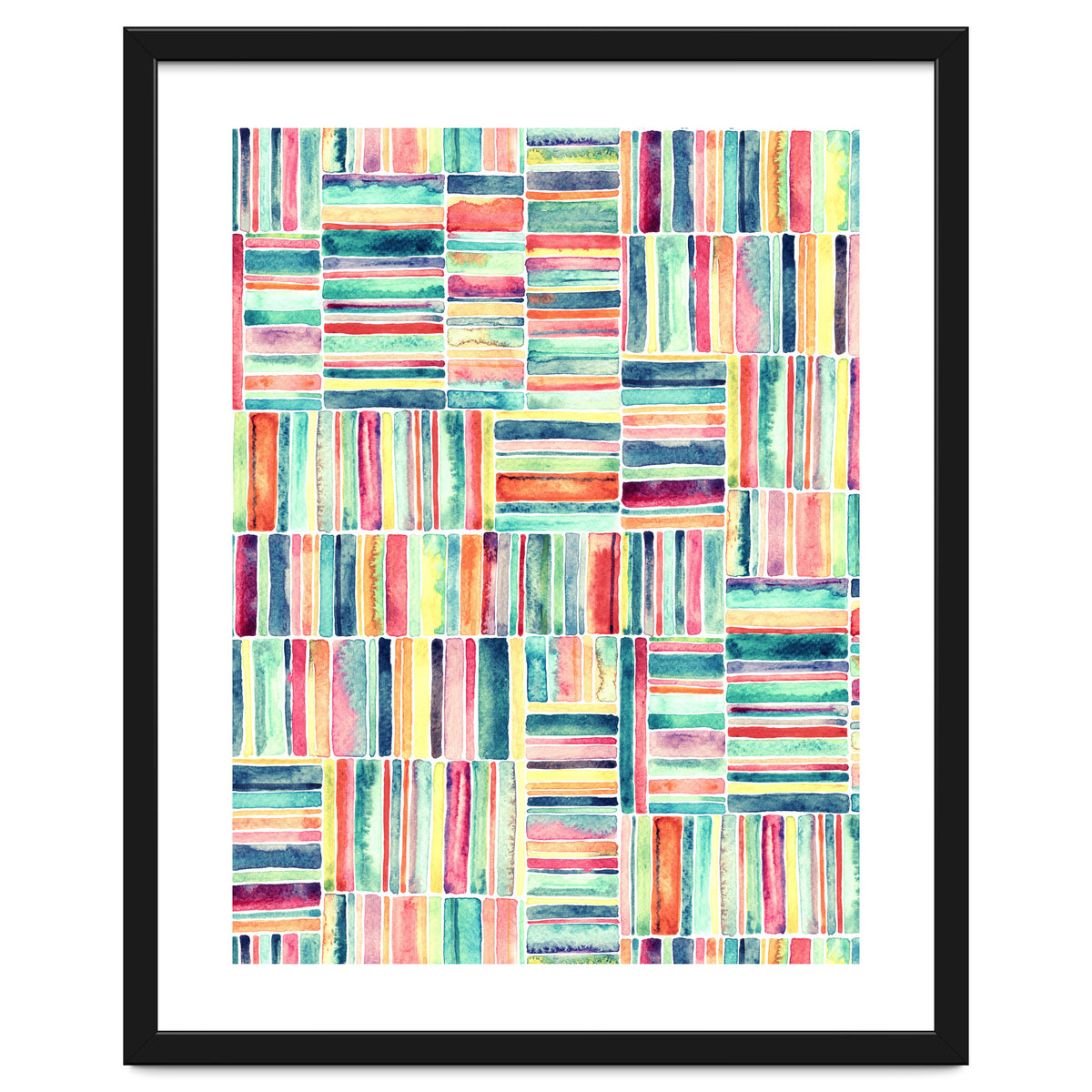 Retro Beach Chair Pastel Watercolor Stripes