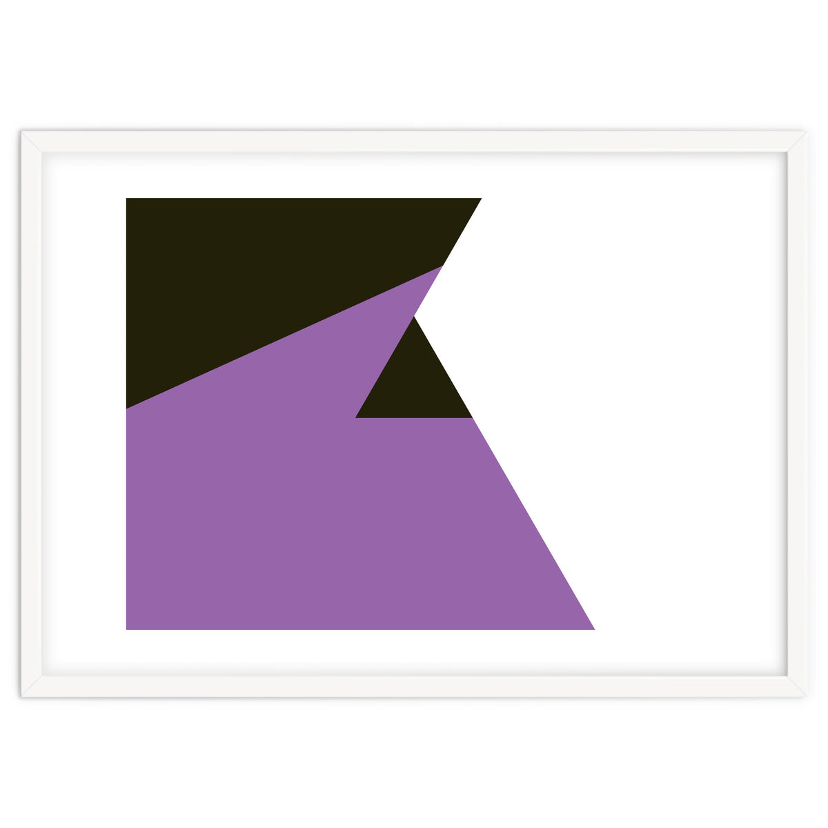 Geometric Shapes No. 80 - purple, black & white