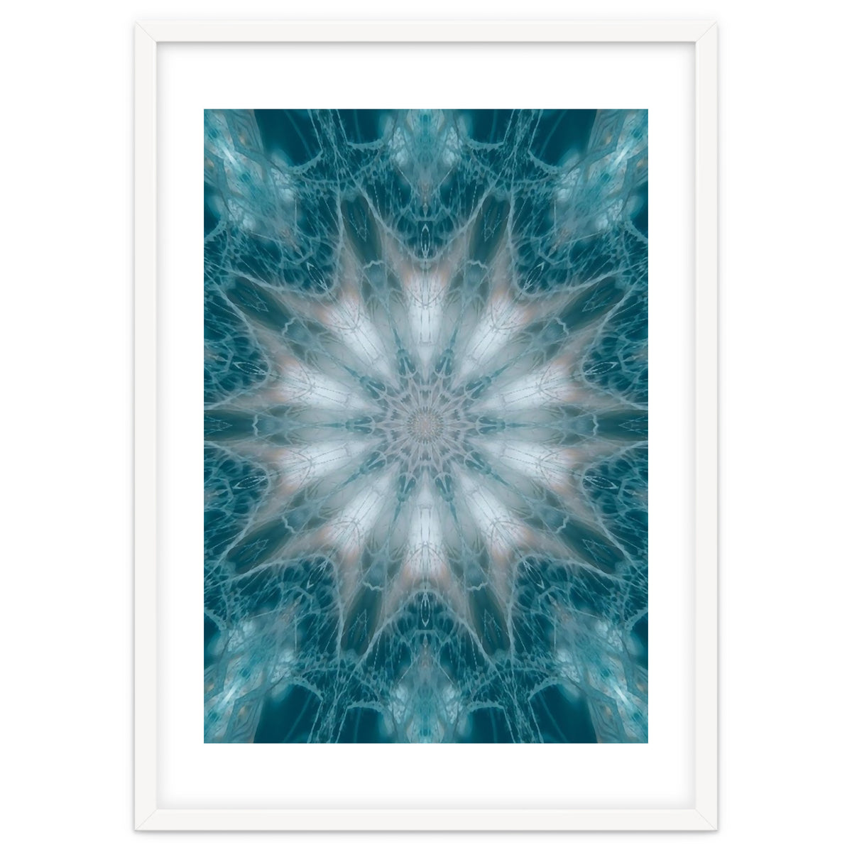 Mandala - Green, White, Rose