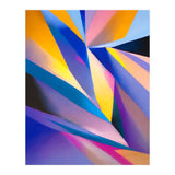 Painted Thoughts, Abstract Geometric Painting, Eclectic Maximalist Bohemian Shapes (Print Only) thumbnail