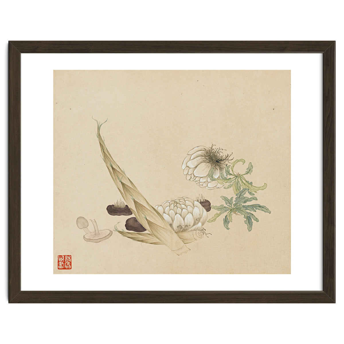 Wang Chengyu ~flowers, Vegetables, Lilies, Bamboo Shoots, Leaves, Mushrooms, Vegetables