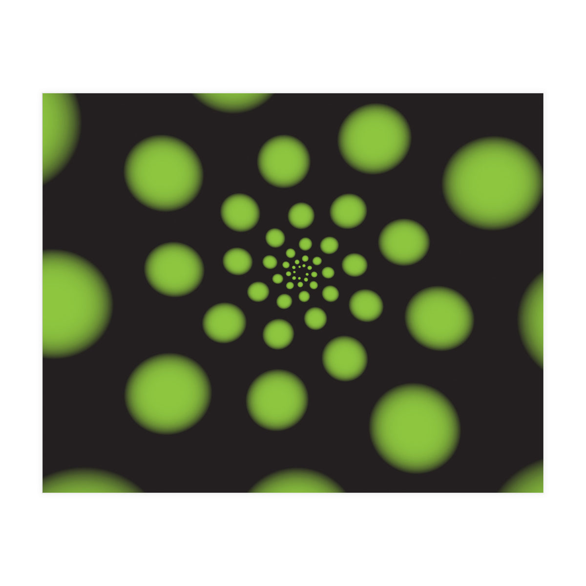 Green Spiral Dots (Print Only)