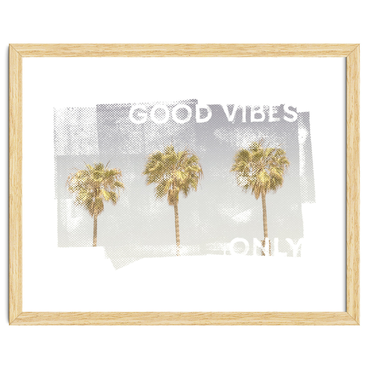 Vintage palm trees | good vibes only