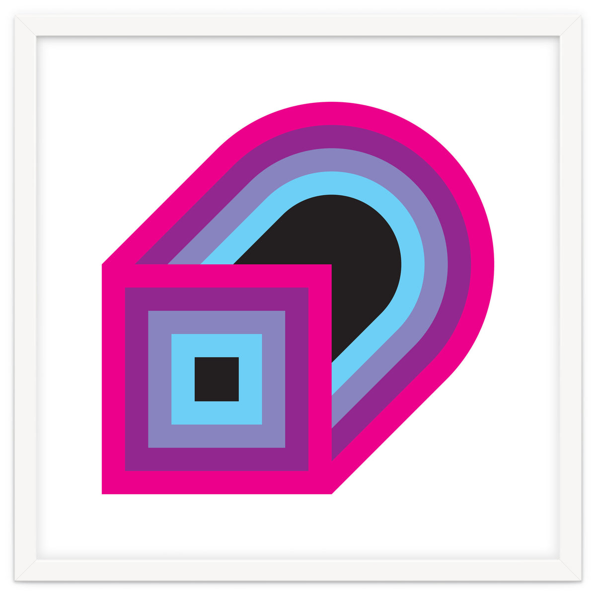 Geometric Shapes No. 41 - purple, blue & lilac