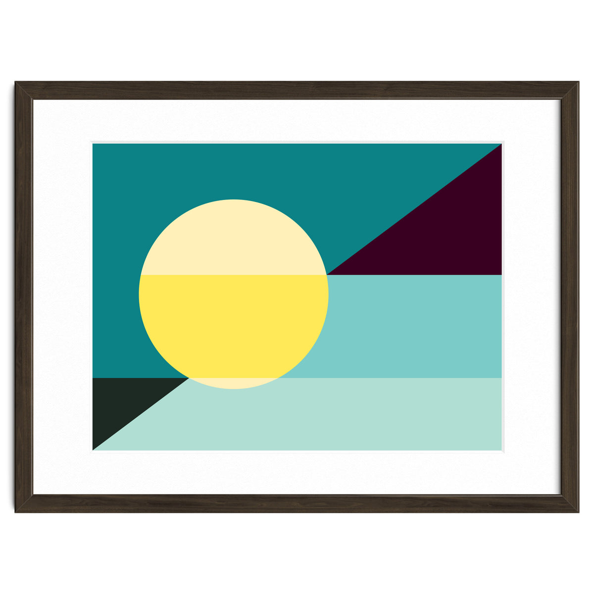 Geometric Shapes No. 3 - teal, purple & yellow