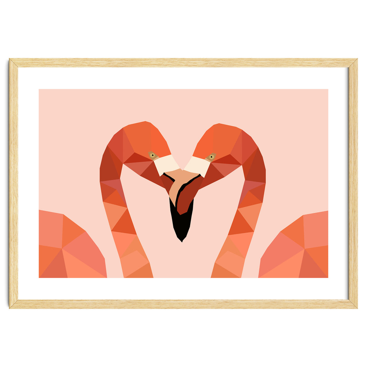 Flamingo Bird Low Poly Art