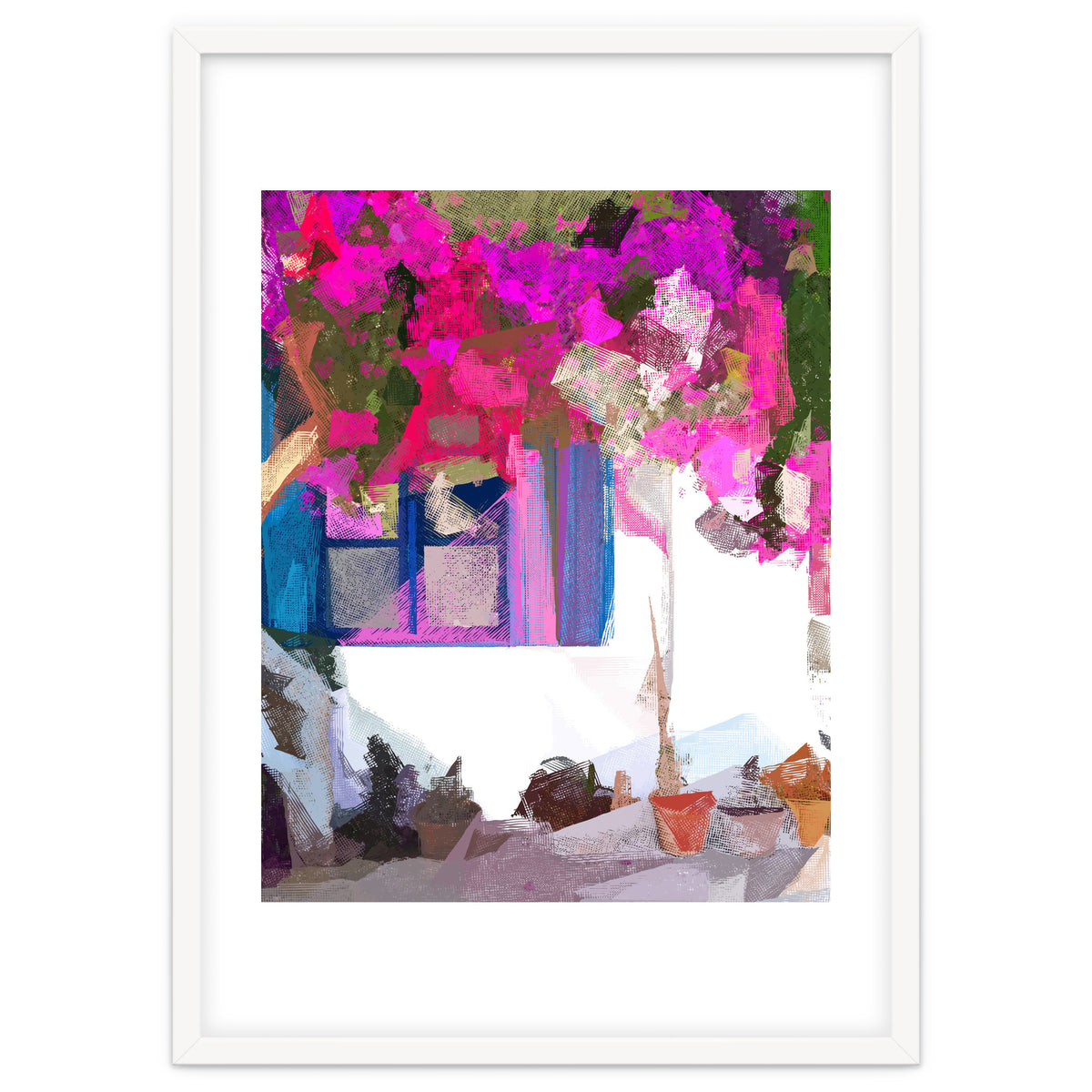 Blossom Is Just Around The Corner, Bougainvillea Tropical Greece Architecture, Botanical SummerTravel Bohemian