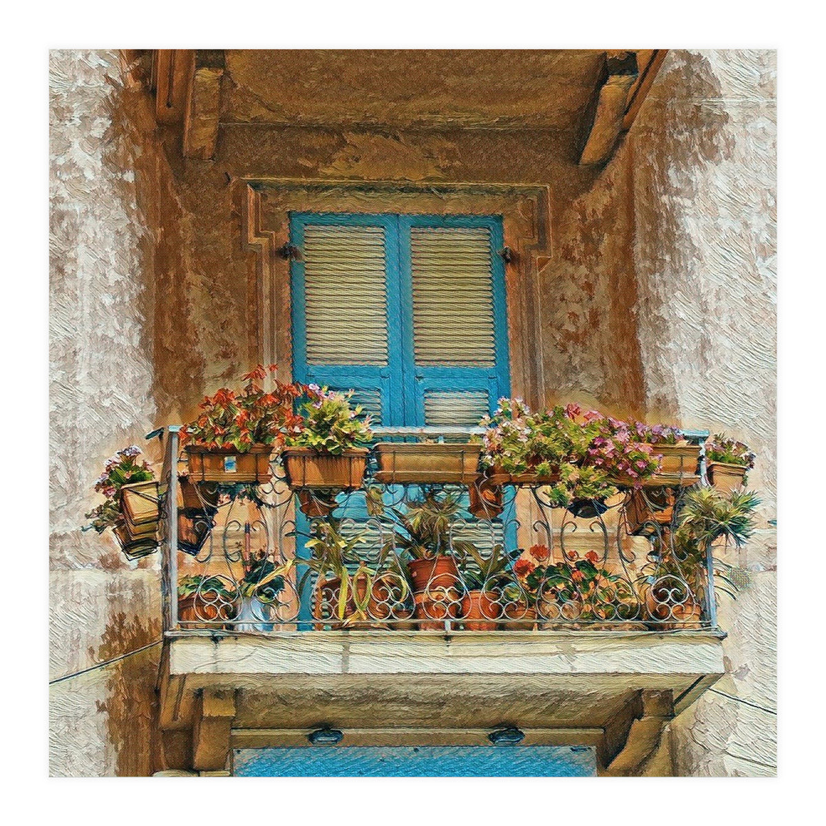 Flowered window in Venice (Print Only)
