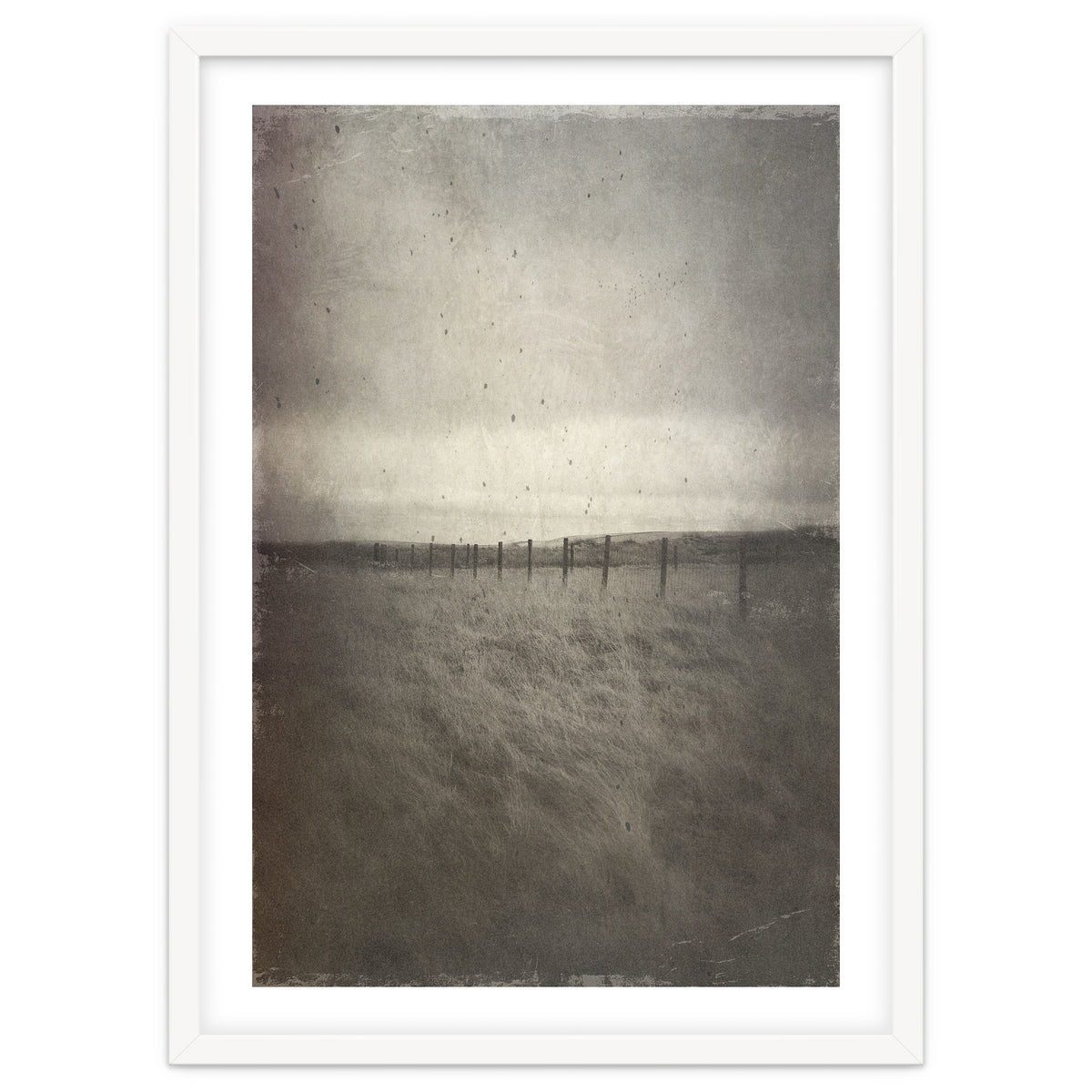 Bleak winter landscape of Saddleworth Moor