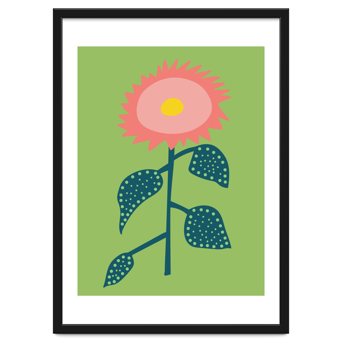 Abstract Sunflower Art