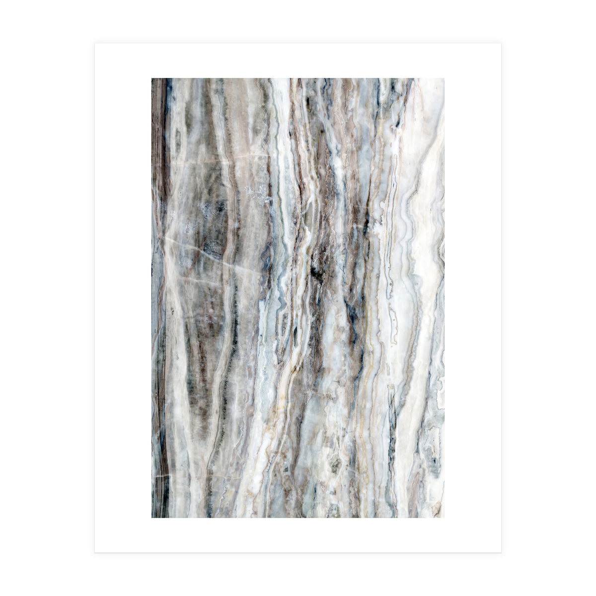 Marble Landscape I Blue and White (Print Only)