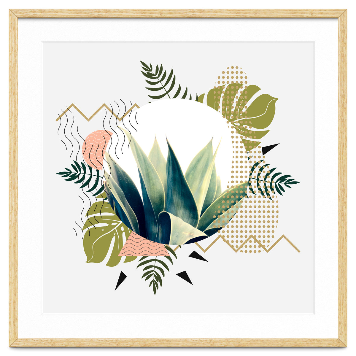 Abstract geometrical and botanical shapes