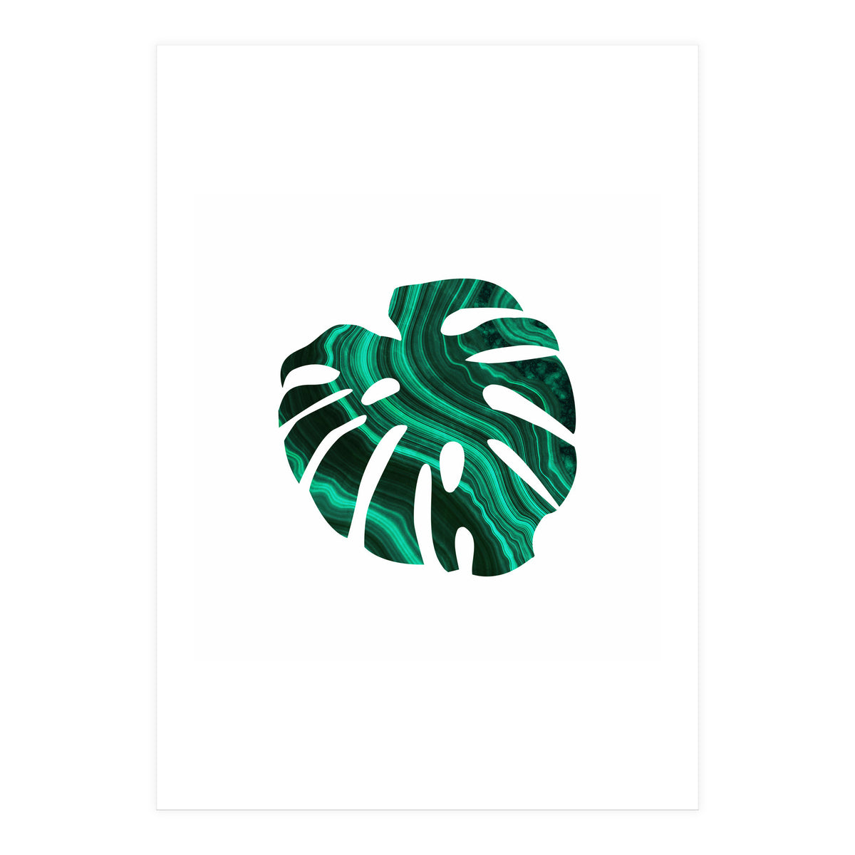 Green Marble Leaf I (Print Only)