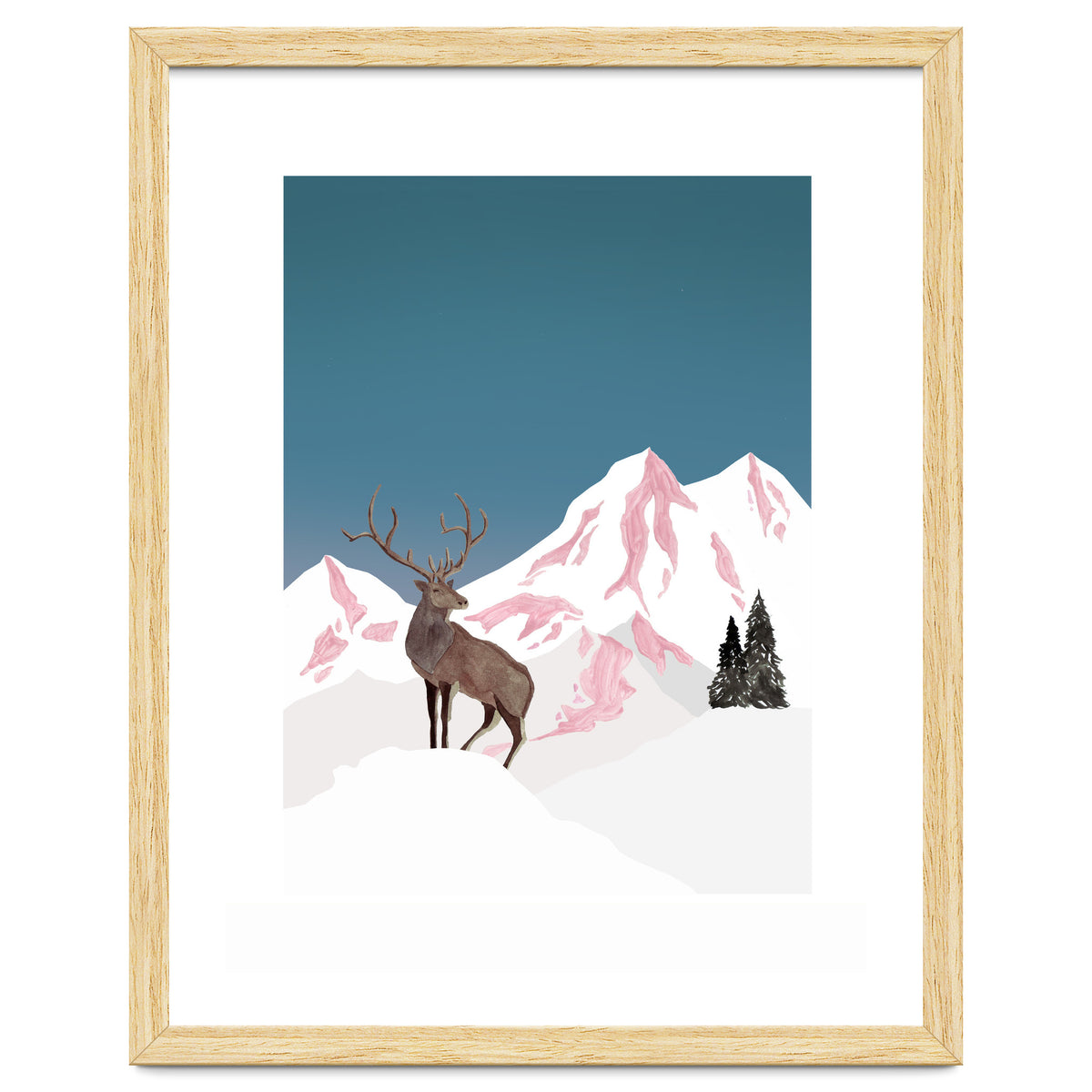 Mountain Love Winter Stag