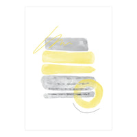 Watercolor Shapes No. 1 | Illuminating Yellow & Ultimate Grey (Print Only)