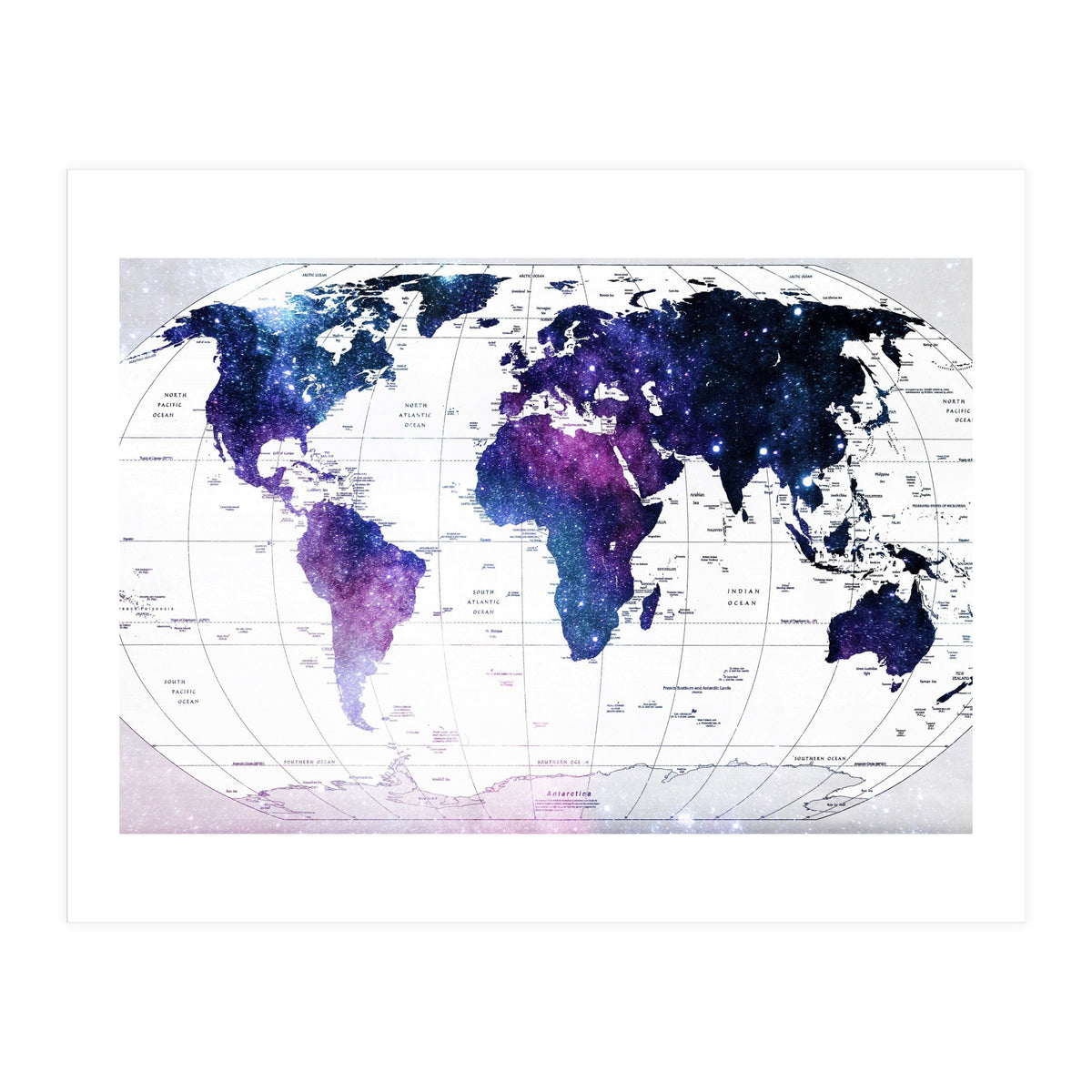 ALLOVER THE WORLD-Galaxy map (Print Only)