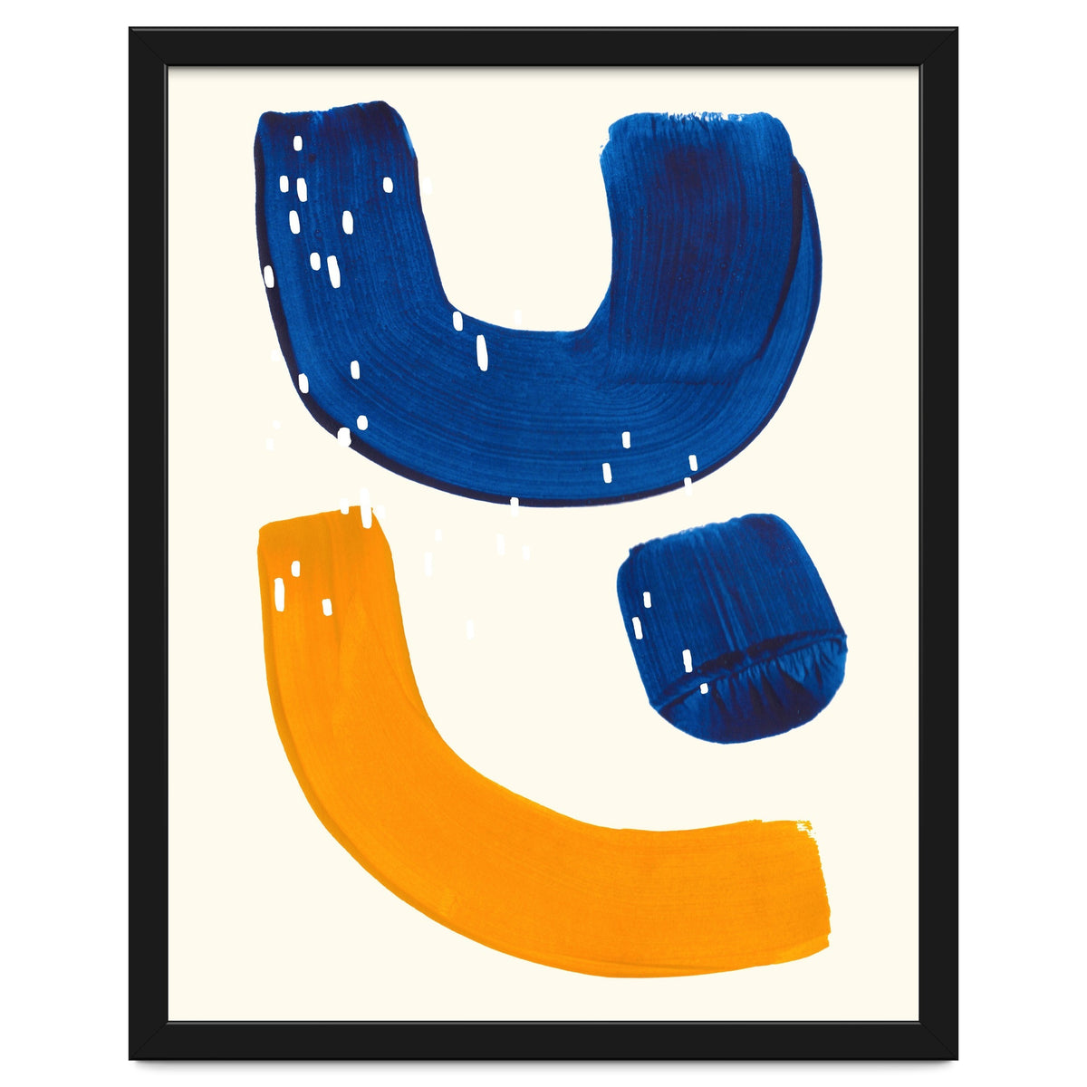 Blue Umbrella For A Yellow Banana