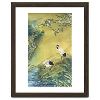 Cranes Under A Peach Tree