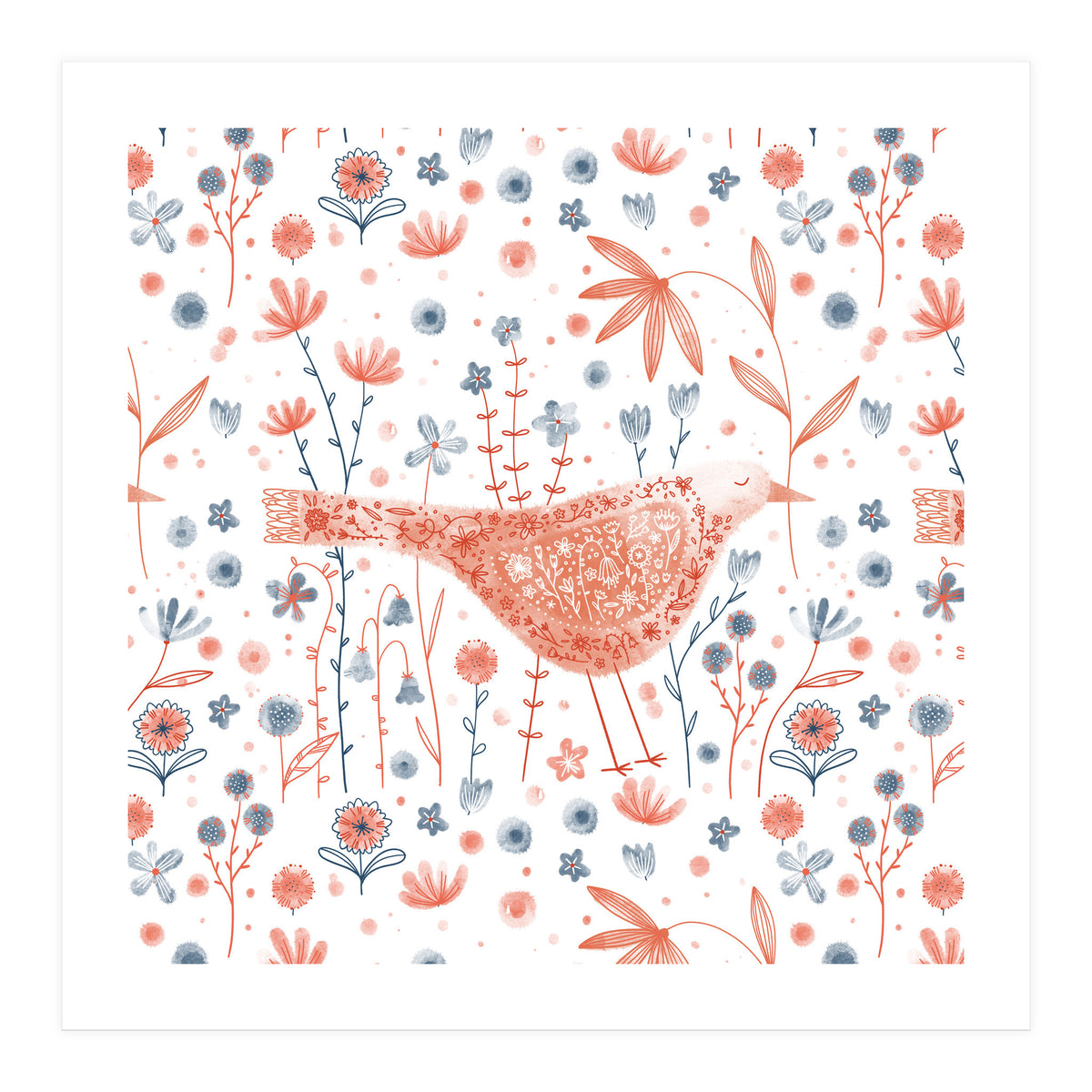 Apricot Bird (Print Only)