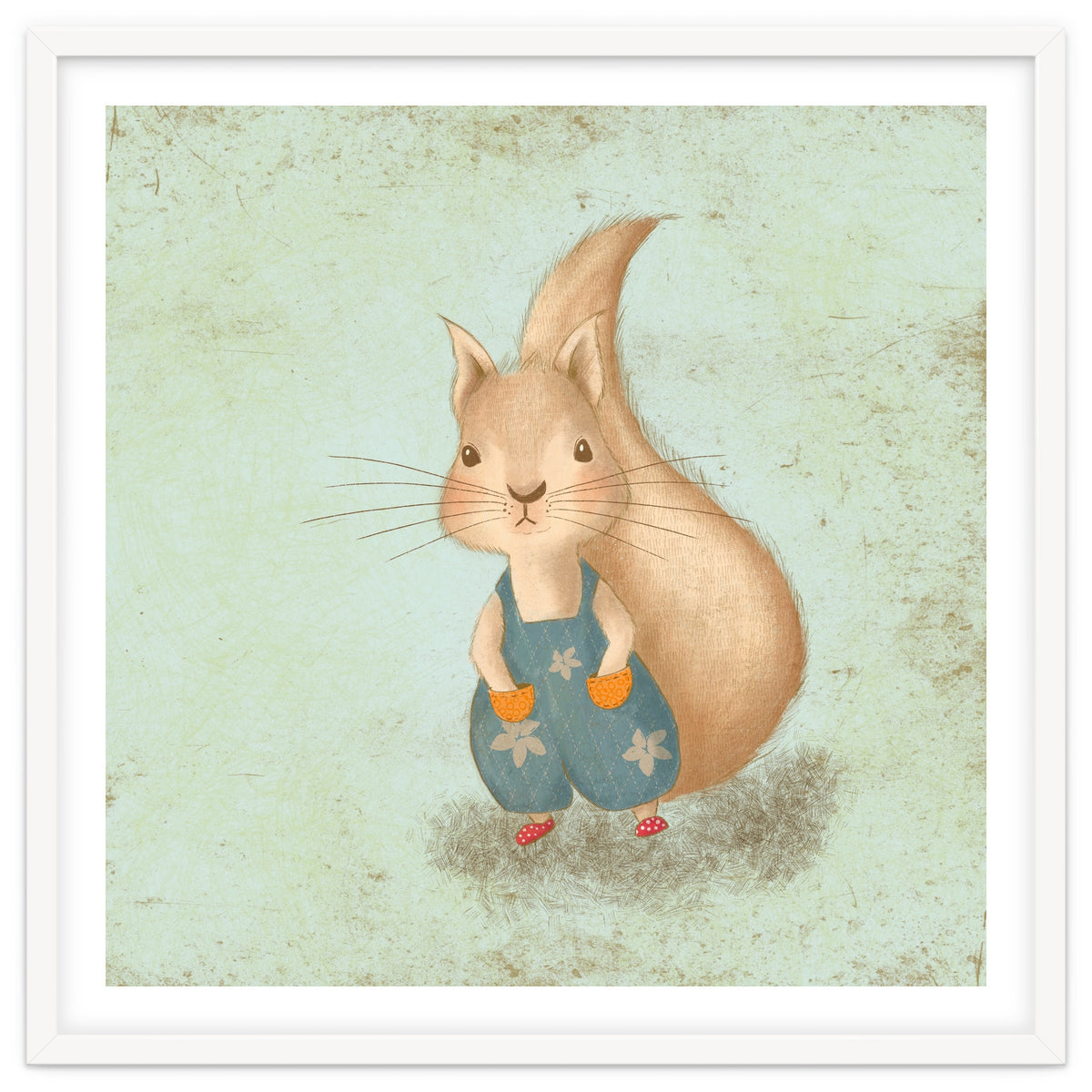Woodland Nursery - Squirrel Illustration